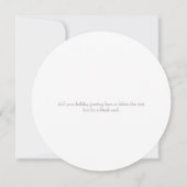 Ronde Goud & Zilveren Sneeuwvlok Kerst Kaart (Achterkant)