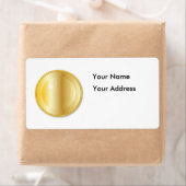 Ronde gouden achtergrond etiket (Insitu)