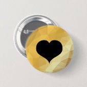 Ronde gouden metalen effectknop button 5,7 cm (Voorkant /achterkant)