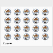 Ronde goudvis Sticker (Vel)