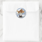 Ronde goudvis Sticker (Tas)