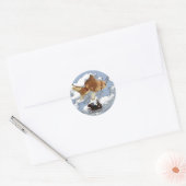 Ronde goudvis Sticker (Envelop)