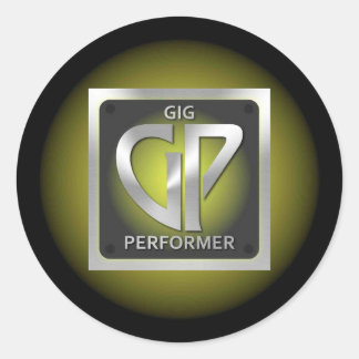 Ronde GP Sticker met Gele Logo