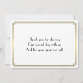 Ronde Great Gatsby Art Deco gouden trouw bedankt (Achterkant)