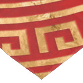 Ronde Griekse versiering — Goud op rood Tafelkleed (Gekanteld)