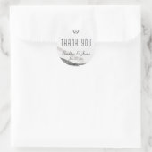 Ronde grijs Dank u Nautical Wedding Stickers (Tas)
