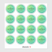 Ronde groene Limoen Mint Lip Balm-labels met verlo Sticker (Vel)