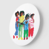 Ronde (grote) wandklok achter op de dag (Hoek)