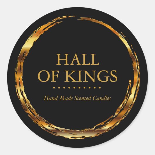 Ronde Grungy Goud en Zwart Labels (Voorkant)