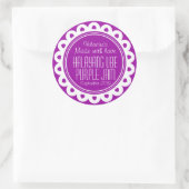 Ronde halayang bube of paarse jam potje voedsellab ronde sticker (Tas)