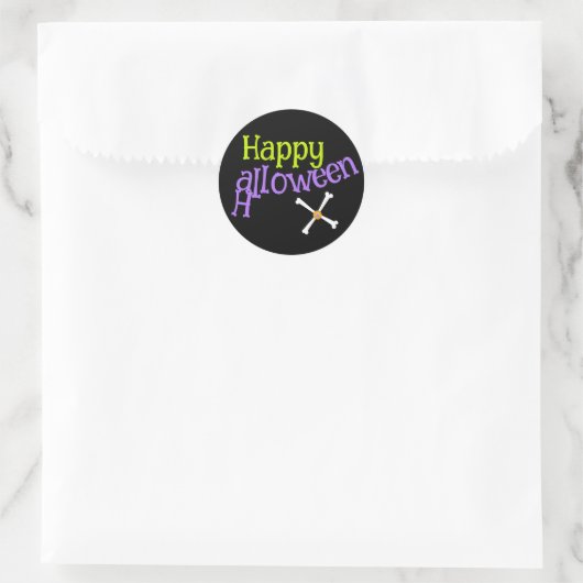 Ronde Halloween sticker (Tas)