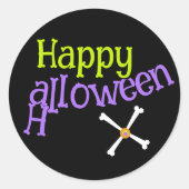 Ronde Halloween sticker (Voorkant)