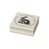 Ronde  Hare Familienaam Retouradres Rubberstempel (Stempel)