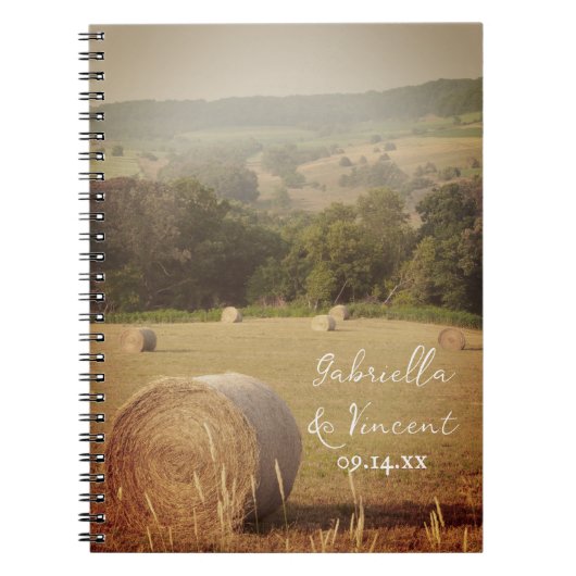 Ronde Hay Bales Boerderij Weddenschap Notitieboek (Voorkant)