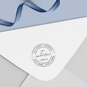Ronde het Adres van de Terugkeer van de Familie va Zelfinktende Stempel