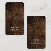 Ronde hoek bruine textuur elegant modern visitekaartje (Voorkant / Achterkant)
