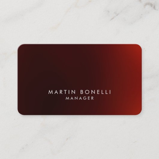 Ronde hoek donkerrood, stijlvol Visitekaartje (Voorkant)