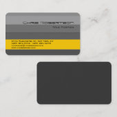 Ronde hoek Geel streep Visitekaartje (Voorkant / Achterkant)