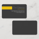 Ronde hoek Geel streep Visitekaartje (Voorkant / Achterkant)