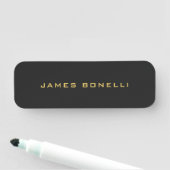 Ronde Hoek Grijs Goud Kleur Professioneel Naamplaatje (In situ)