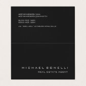 Ronde hoek grijs Visitekaartje Estate Agent (Buitenkant ongevouwen)