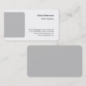Ronde Hoek Grijs Wit Charmant Minimalist Custom Visitekaartje (Voorkant / Achterkant)