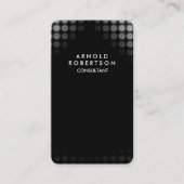 Ronde hoek grijs zwart elegant patroon visitekaartje (Voorkant)