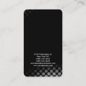 Ronde hoek grijs zwart elegant patroon visitekaartje (Achterkant)
