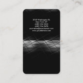 Ronde hoek grijs zwart elegant patroon visitekaartje (Achterkant)