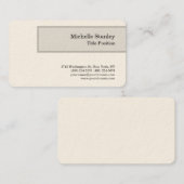 Ronde hoek handtekening van Cream Modern minimalis Visitekaartje (Voorkant / Achterkant)