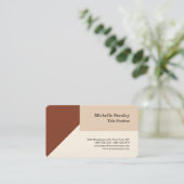 Ronde hoek handtekening van Cream Modern minimalis Visitekaartje (Staand voorkant)