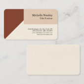 Ronde hoek handtekening van Cream Modern minimalis Visitekaartje (Voorkant / Achterkant)