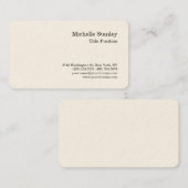 Ronde hoek — handtekeningen voor Cream Charming Visitekaartje (Voorkant / Achterkant)