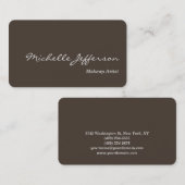 Ronde hoek Makeup Artist Taupe Visitekaartje (Voorkant / Achterkant)