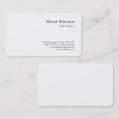 Ronde hoek minimalistisch charmatief, modern wit visitekaartje (Voorkant / Achterkant)