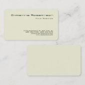Ronde hoek minimalistisch Charming Beige Visitekaartje (Voorkant / Achterkant)