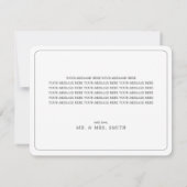 Ronde hoek Moderne rand van het script voor foto's Bedankkaart (Achterkant)