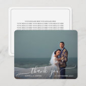 Ronde hoek Moderne rand van het script voor foto's Bedankkaart (Voorkant / Achterkant)