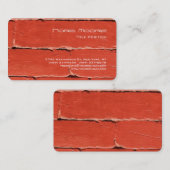 Ronde hoek - Oranje rode wand - Professional Visitekaartje (Voorkant / Achterkant)