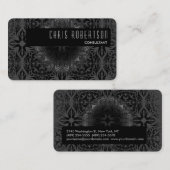 Ronde hoek Patroon zwart grijs Visitekaartje (Voorkant / Achterkant)