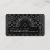 Ronde hoek Patroon zwart grijs Visitekaartje (Achterkant)