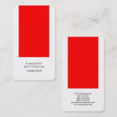 Ronde hoek rood wit elegant modern visitekaartje (Voorkant / Achterkant)