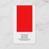 Ronde hoek rood wit elegant modern visitekaartje (Achterkant)