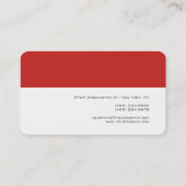 Ronde hoek Rood Wit makelaar Visitekaartje (Achterkant)