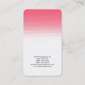 Ronde hoek roze witte legant eminine visitekaartje (Achterkant)