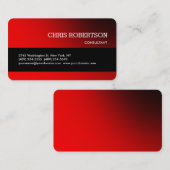 Ronde hoek — uniek rood zwart visitekaartje (Voorkant / Achterkant)