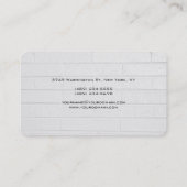 Ronde hoek wand Brick Unieke Moderne Minimalist Visitekaartje (Achterkant)