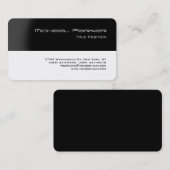 Ronde hoek zwart, grijs, wit, modern visitekaartje (Voorkant / Achterkant)