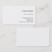 Ronde hoek — zwart wit Visitekaartje (Voorkant / Achterkant)