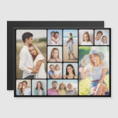 Ronde hoeken 12 Fotocollage Magnetische Kaart (Voorkant / Achterkant)
